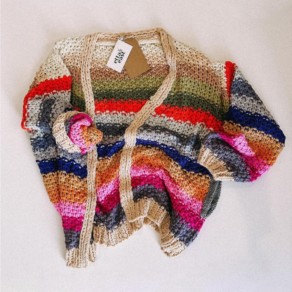 Multi colored cardigan. Oversized! Brand new never worn.